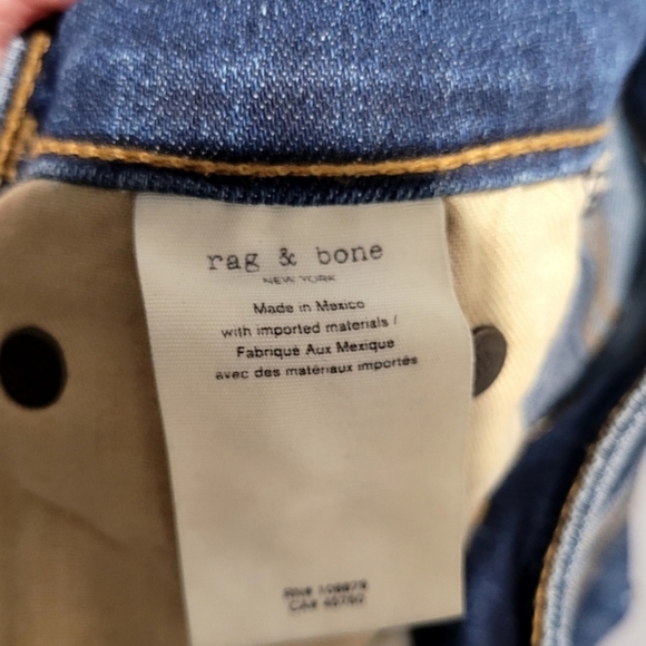 Rag & Bone Cate Mid Rise Blue Skinny Jeans Size 24 - Picture 6 of 12
